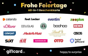 All-in-1 Frohe Festtage Geschenkkarte