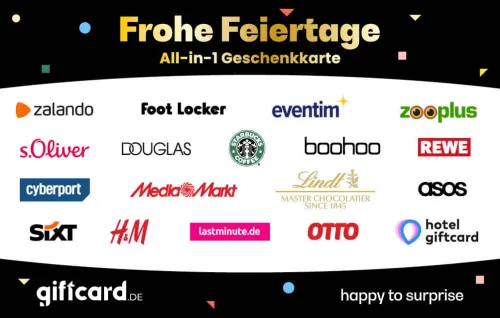 All-in-1 Frohe Festtage Geschenkkarte