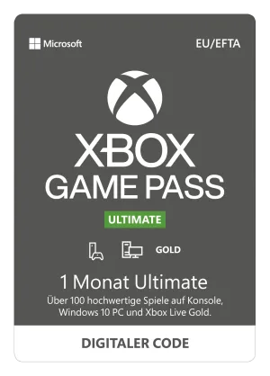 Xbox Live Game Pass Ultimate 1M Geschenkkarte