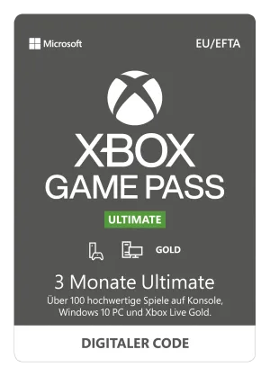 Xbox Live Game Pass Ultimate 3M Geschenkkarte