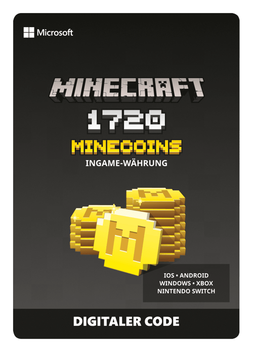 Minecraft Minecoins 1720 – €9.99 Geschenkkarte