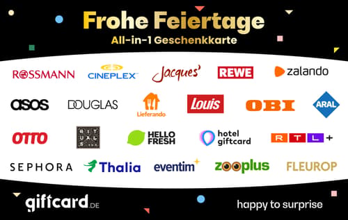 All-in-1 Frohe Festtage Geschenkkarte